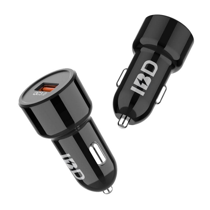 IBD321-QC 18W Single Port QC Fast Charging Car Charger For Mobile Phone.