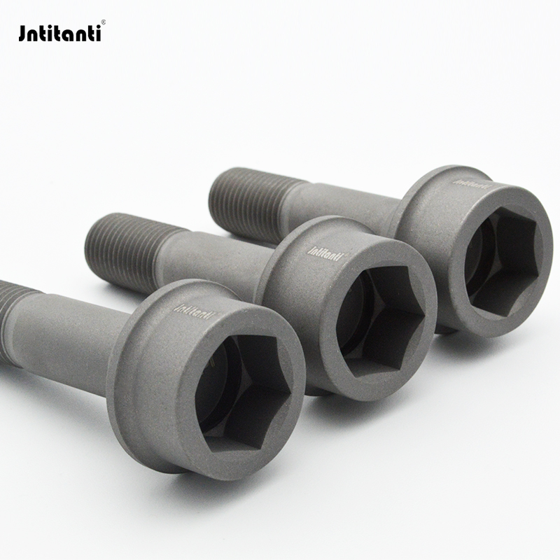 Jntitanti Gr.5 titanium 10.9 grade wheel titanium bolt M14*1.5*52 for Ferrari