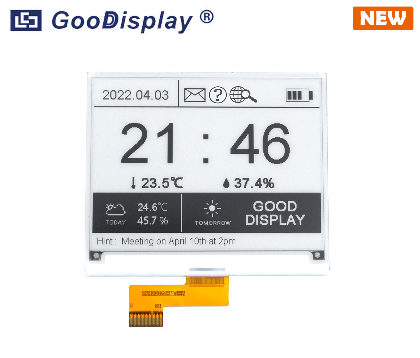 4.2 inch e-ink display SSD1683 support partial, fast refresh, GDEQ042T81