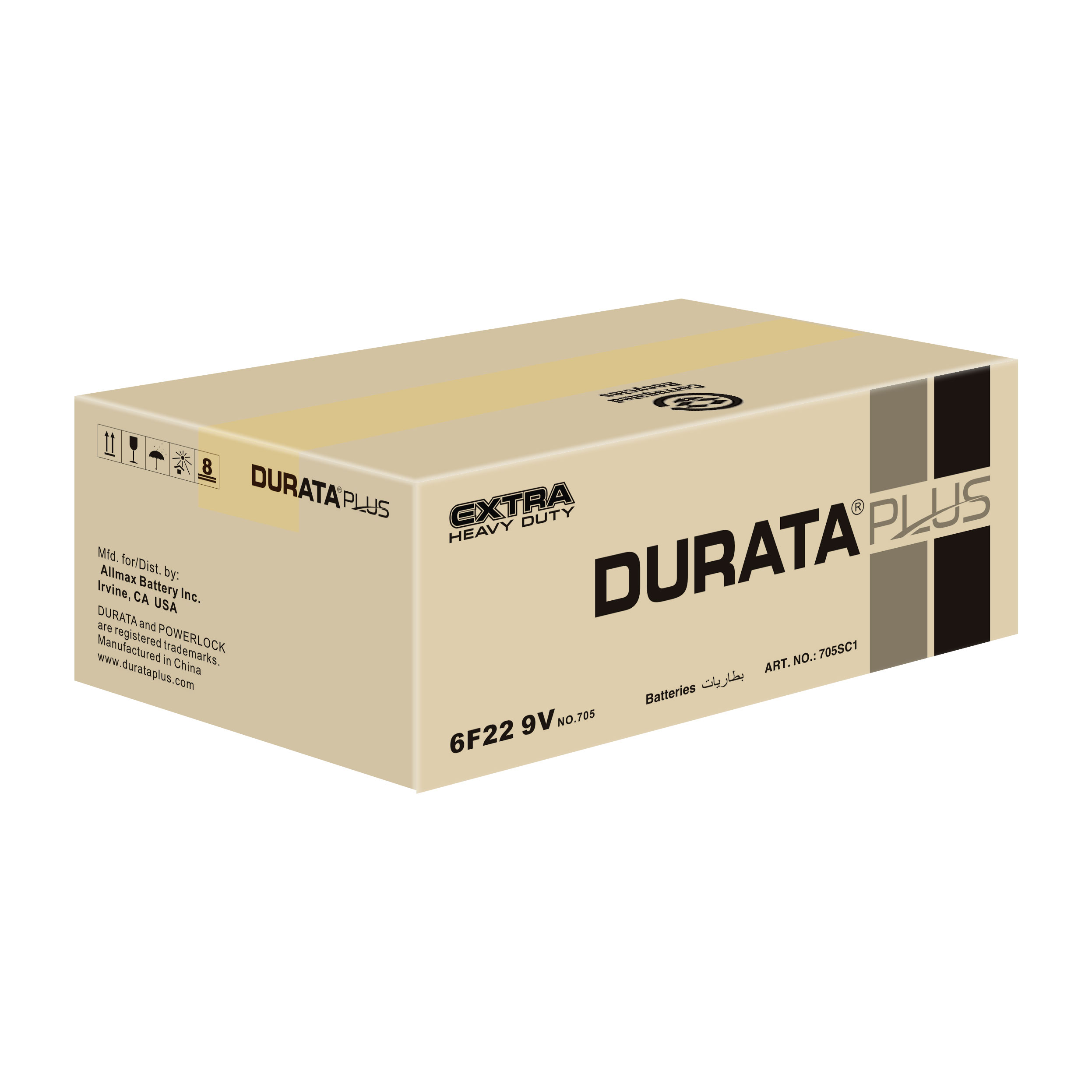 DURATA PLUS 9V - Shrink Pack 1 Battery - CTN
