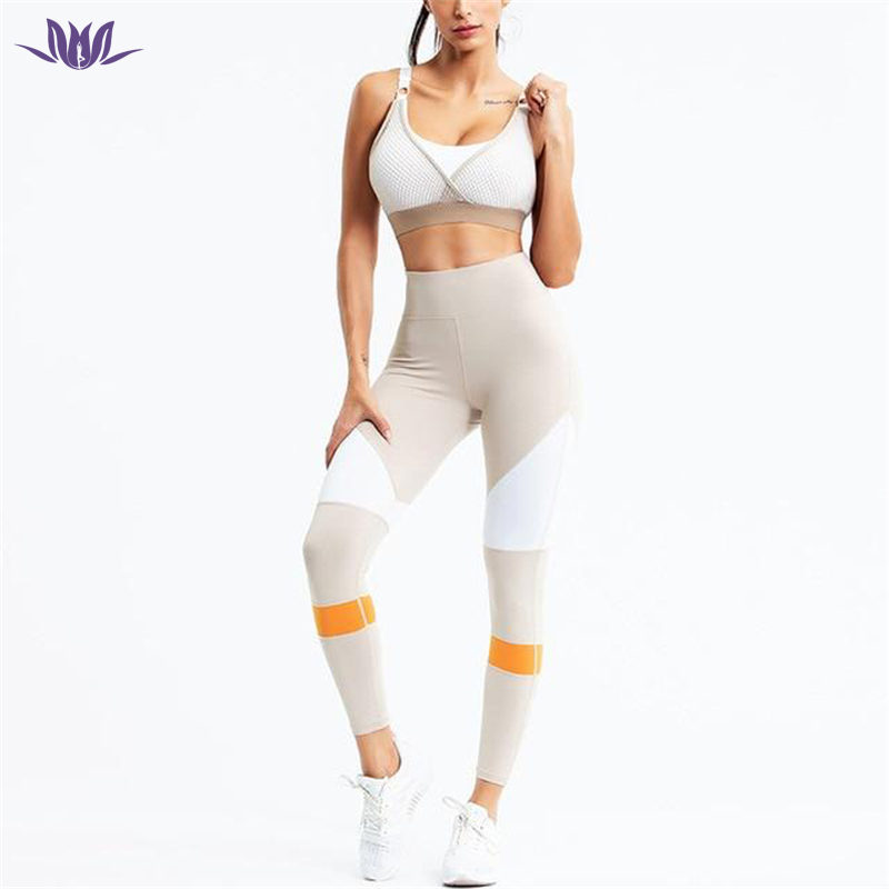 2021 customized high waist sport bra and pants suit fitness workout yoga set for women