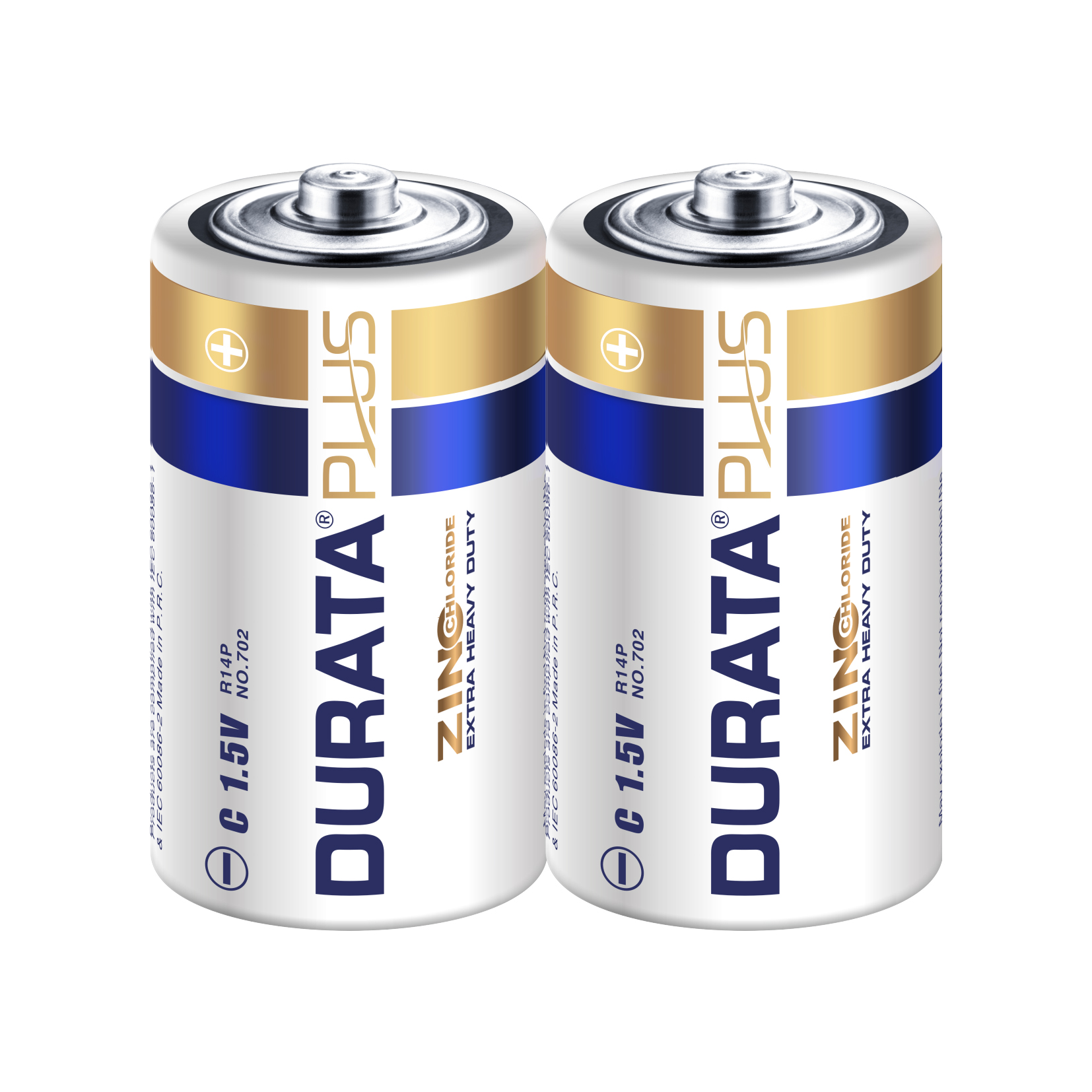 DURATA PLUS Size C - Shrink Pack 2 Batteries