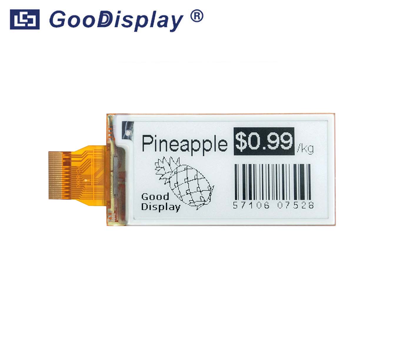 2.13 inch ePaper display flexible E Ink screen, GDEM0213I61