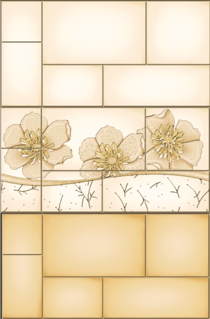 Golden glazed tiles for wall