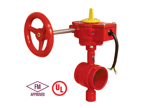 Fire fighting FM/UL/ULC Standard 300PSI Butterfly Valve  fire protection Grooved type