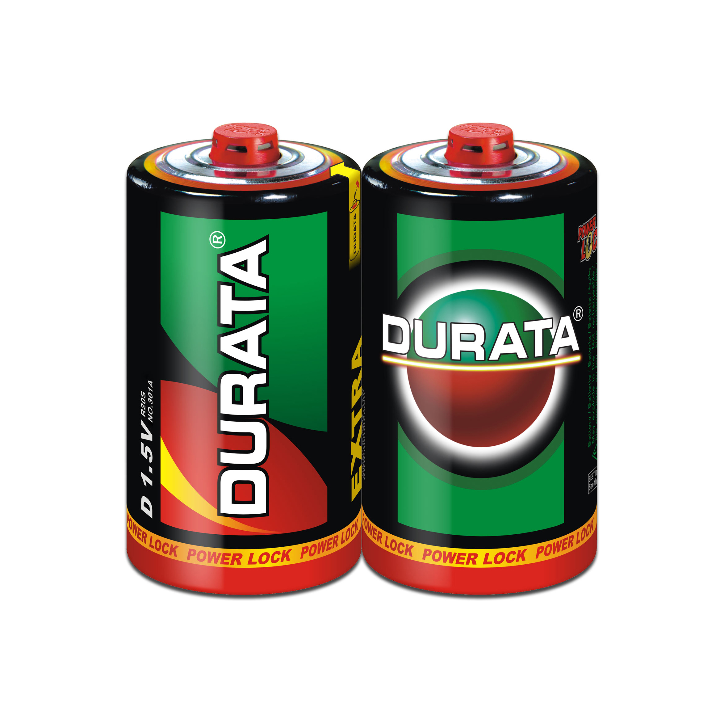 DURATA Size D - Shrink Pack 2 Batteries