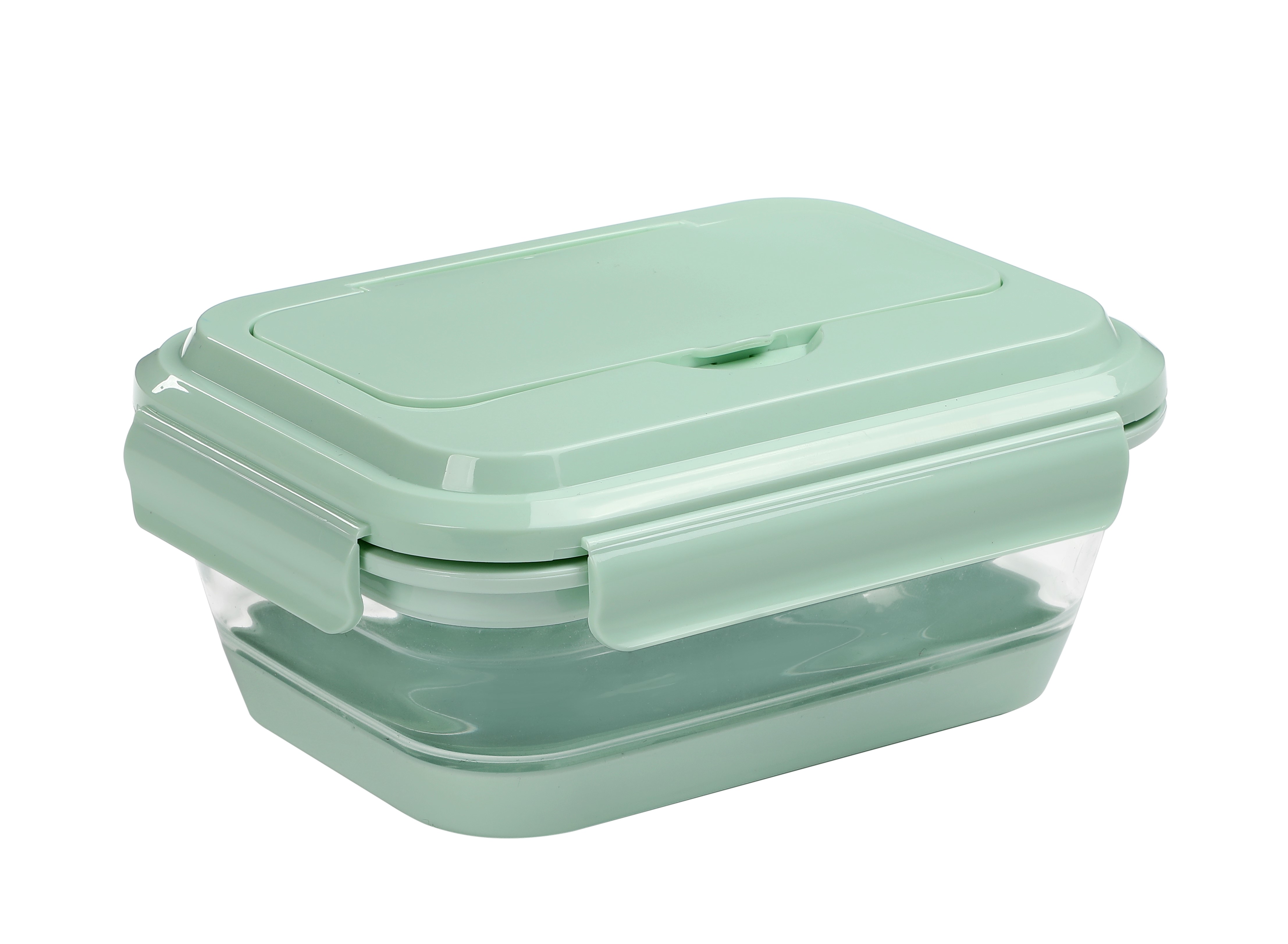 Large Rectangle-Divided Silicone Lunch Box