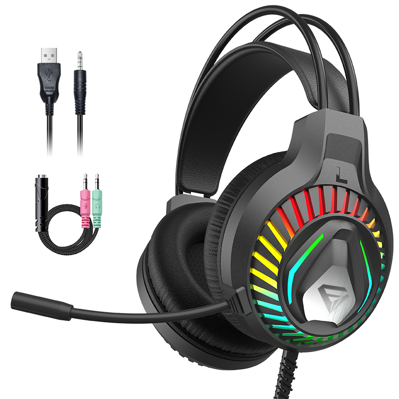 3.5mm + USB Wired Gaming Headset with Mic