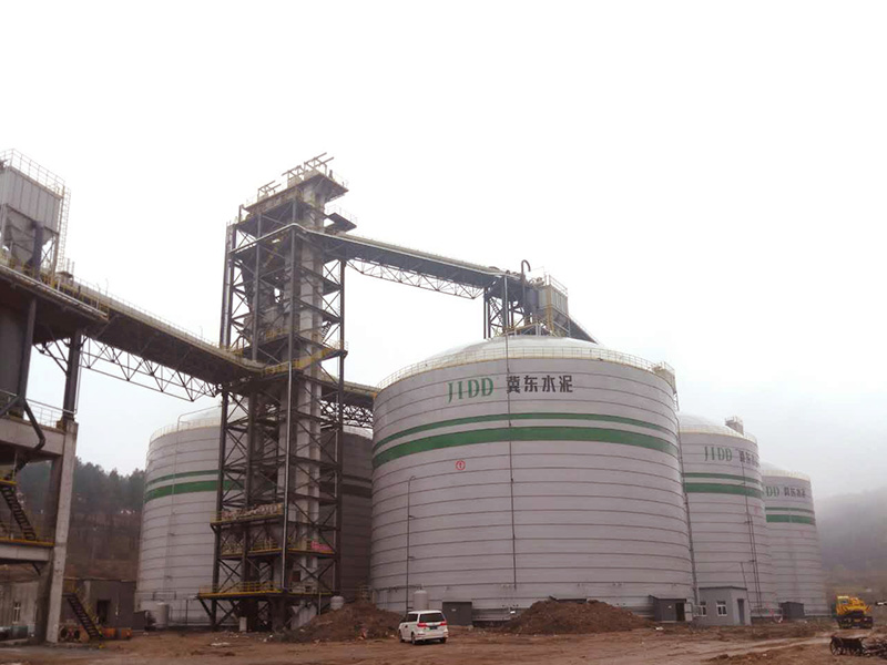 Six 30,000-ton steel silos of Jidong Cement