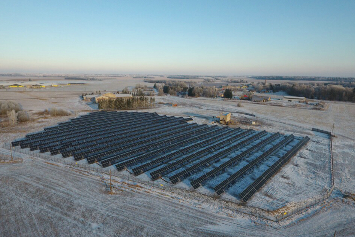 Projeto de usina solar de 200KW na Estônia