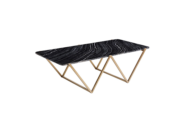 PVD brass stainless steel black marble coffee table S-8114K g