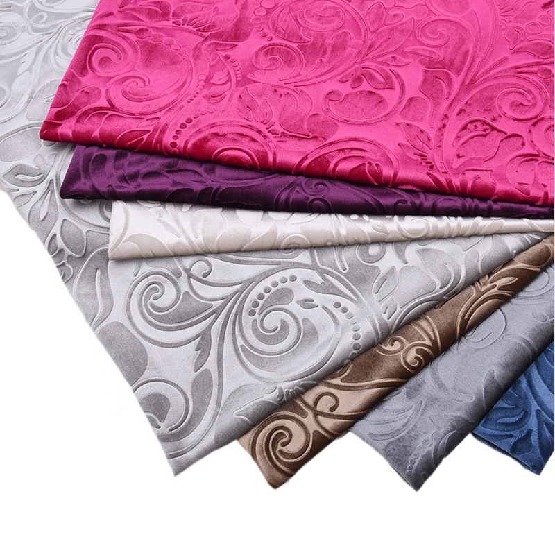 High Quality Italy Velvet Fabric 3D Embossed for Upholetery Fabric 