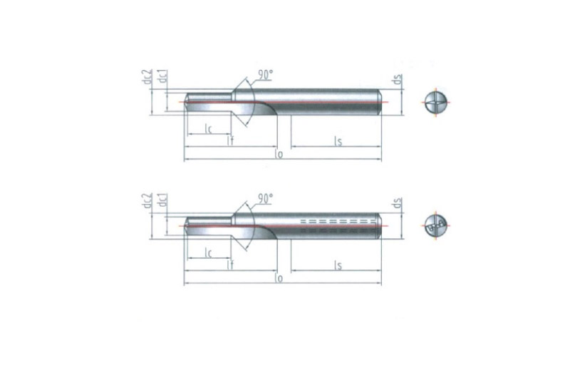 Solid carbide straight slot step drill