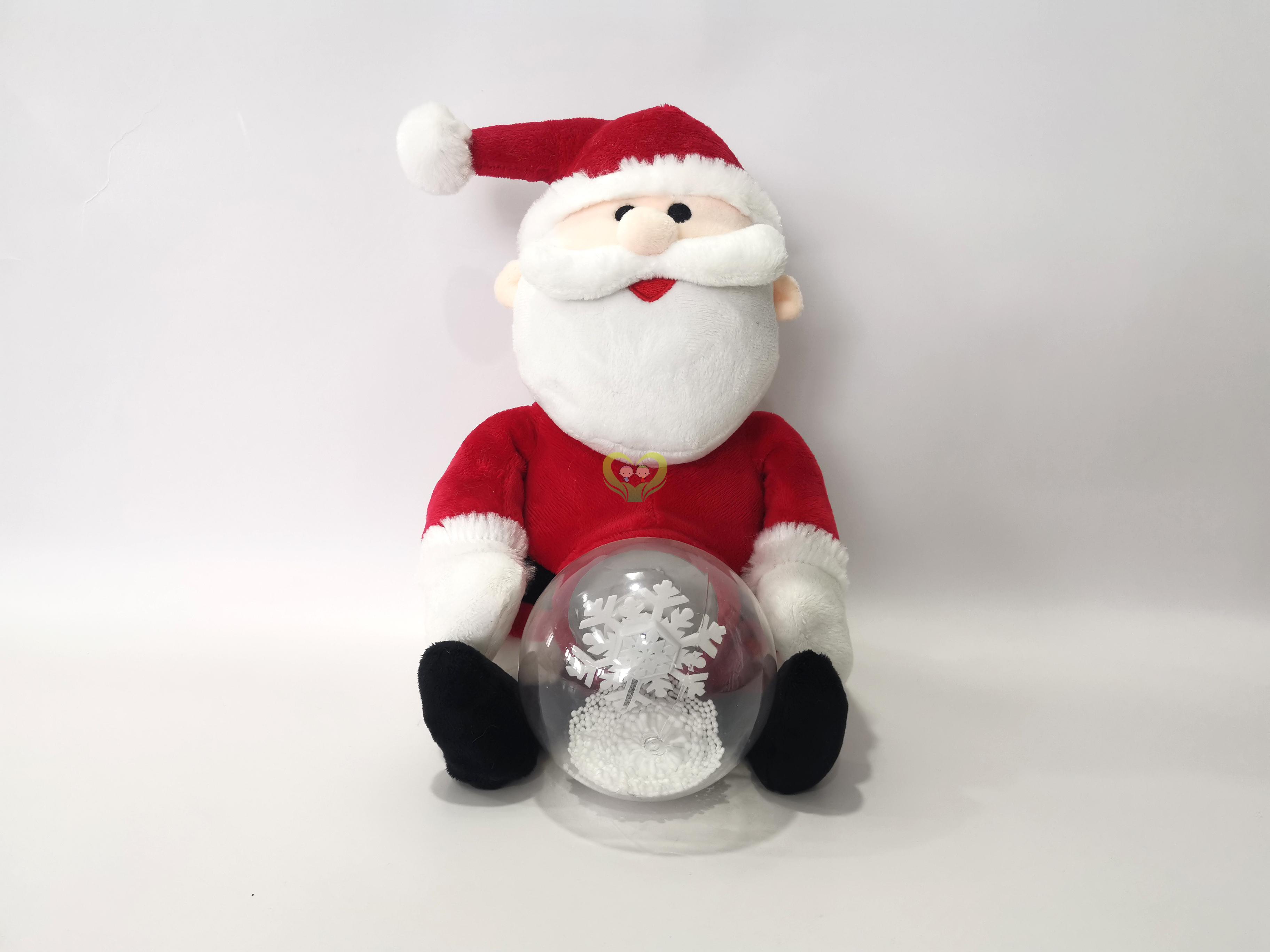 2018 Christmas Electronic plush toy: Santa Claus with Crystal ball with Music