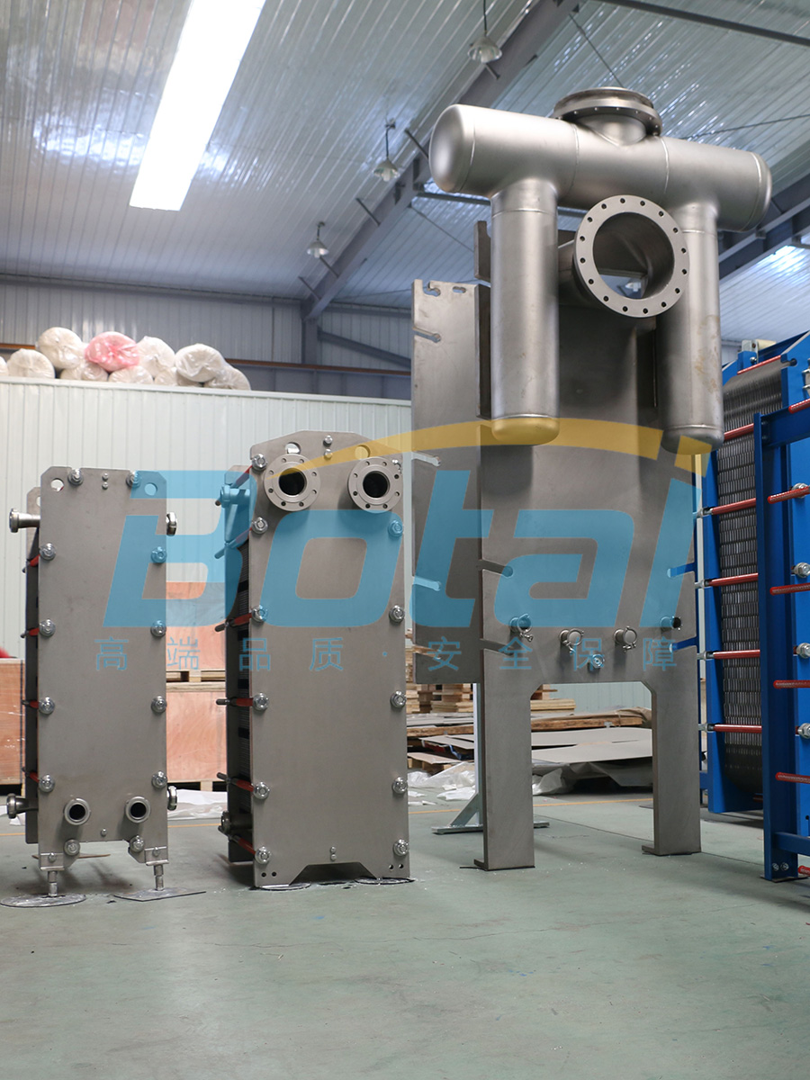 Stainless steel heat exchanger for food