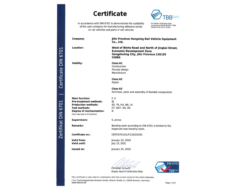 DIN6701_A1 certificate