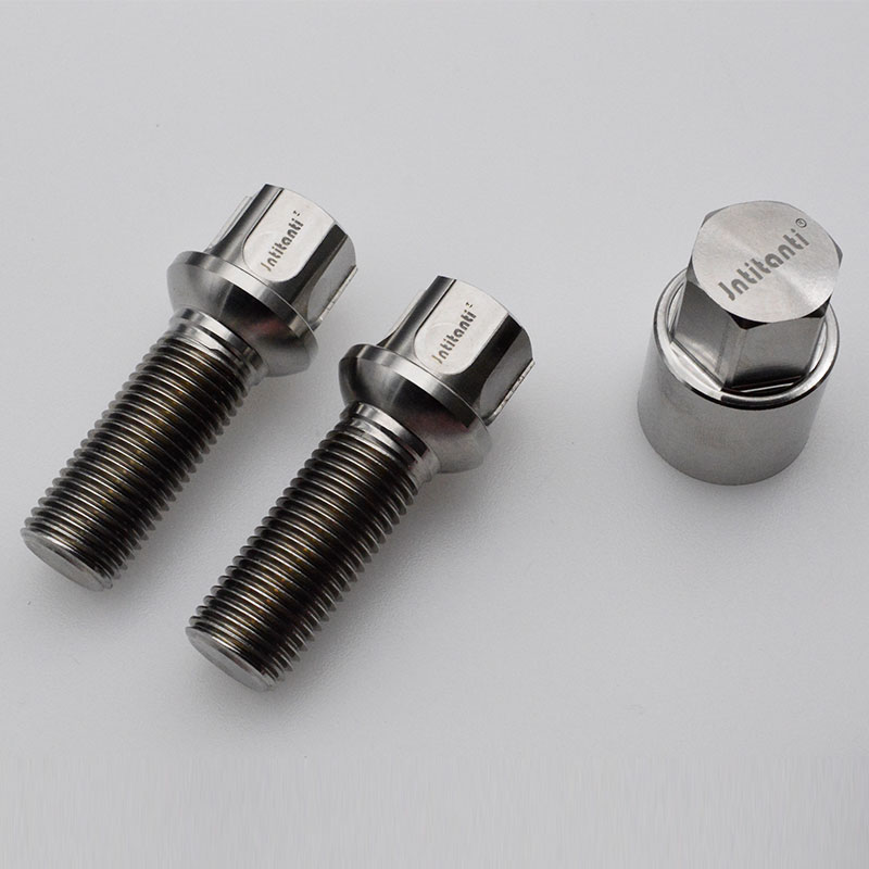 Jntitanti钛合金汽车轮毂螺栓减孔垫片适用大众奥迪车系