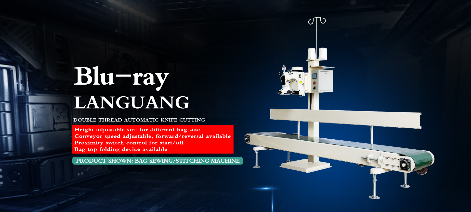 High speed bag sewing machine with Frequency change motor control
