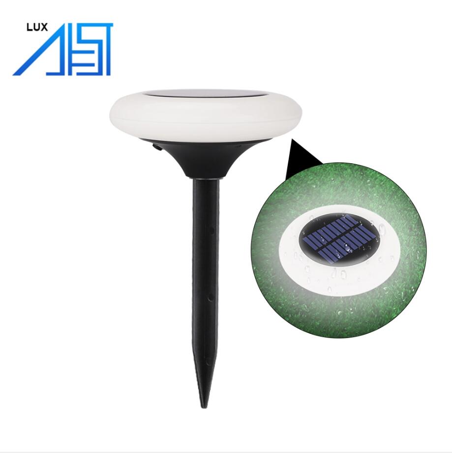 UFO Shape Buried Lamps RGBW Color Change Waterproof LED Solar Power Under Ground Light with Spike for Pathway Garden Road