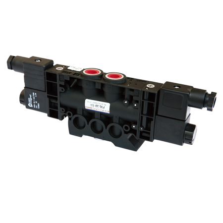 Three-position five-way dual electronically controlled intermediate closed PVLB-5/3-C-D-1/4"-E