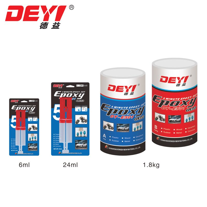 DY-E501 5 MINUTE EPOXY  AB GLUE(CLEAR, INJECTABLE)