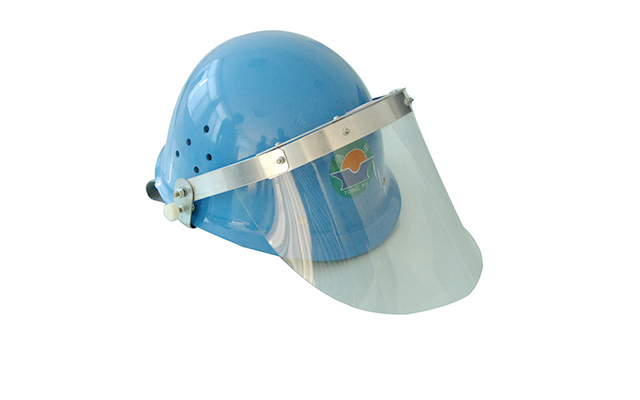 玻璃钢安全帽加有机面罩