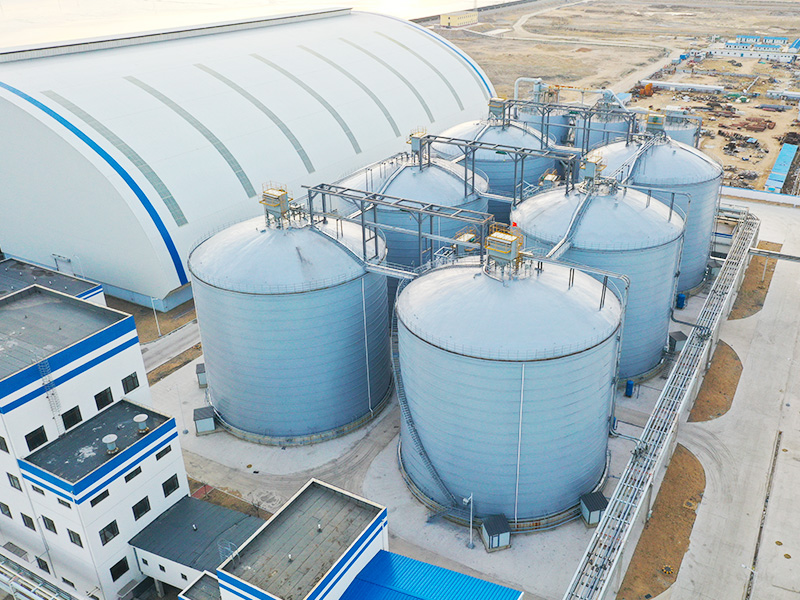 Six fly ash steel silos of China Datang Corporation at Huludao