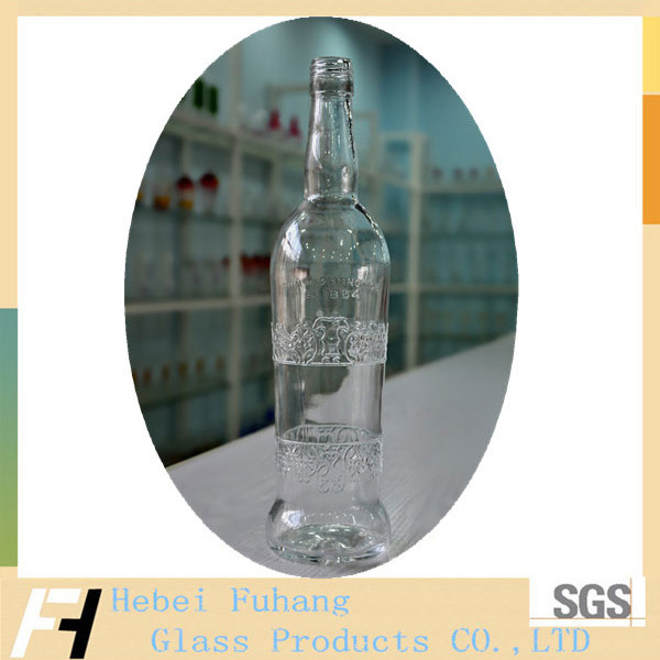 Crystal White Glass Wine Bottle