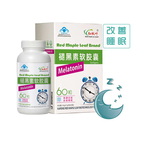 Improve sleep Red Maple Leaf Melatonin Soft Capsule