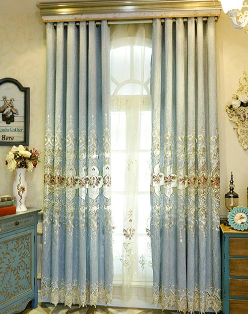 Embroidery window luxury European curtains 940