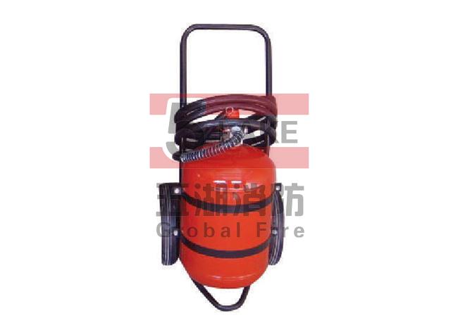 Trolley type dry powder fire extinguisher