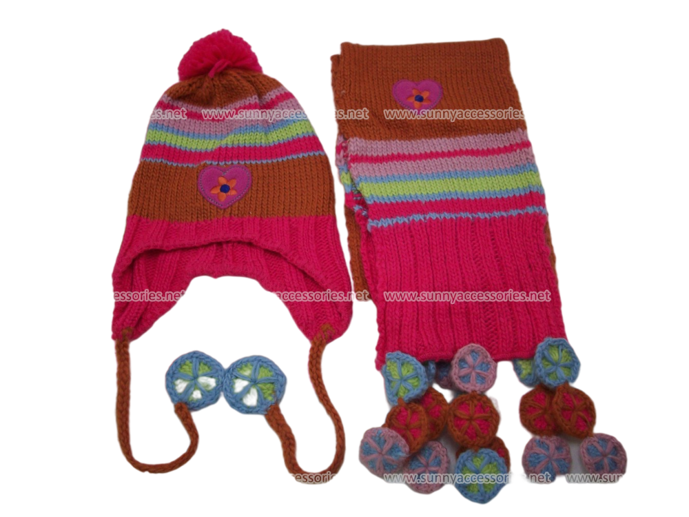 Knitted Hat, Scarf & Gloves3