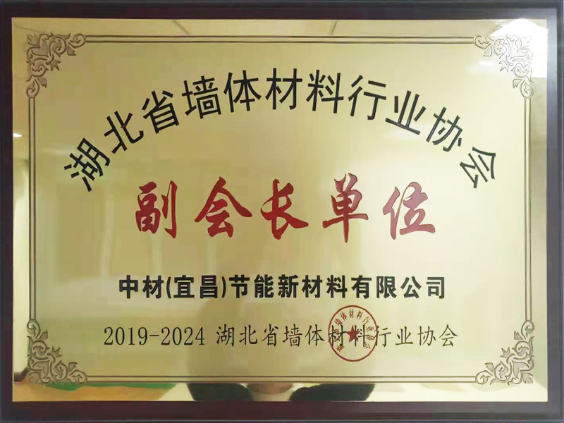 2019-2024年湖北省墙体材料行业协会-副会长单位