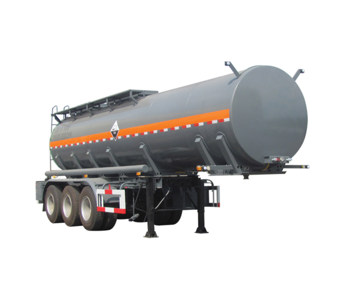 Corrosive goods tanker semi-truck