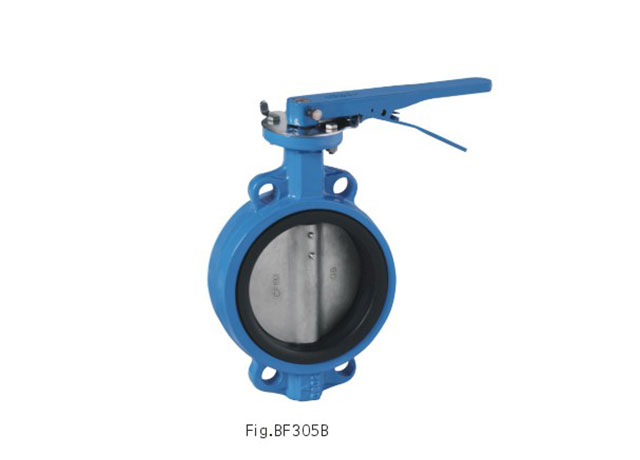 EN593 PN16 WAFER TYPE BUTTERFLY VALVE WITH PINS