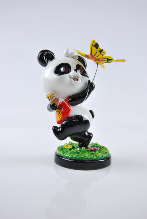 Panda with Butterfly Figure