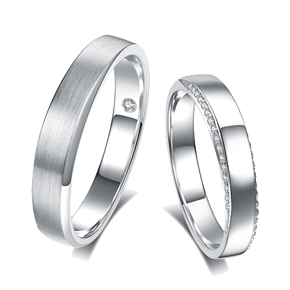 Moon Heart Series Couple Ring