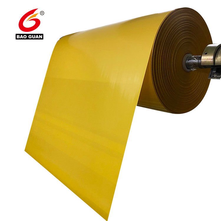 姜黄格拉辛离型纸Silicone-coated-havanna-yellow-glassine-release-paper1