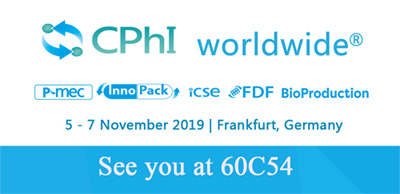 CPhI Worldwide 2019 on 5-7th Nov in Frankfurt, Germany