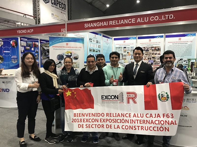 Felicitaciones a Shanghai Reliance Alu por participar con éxito en la Exposición Internacional de Materiales de Construcción de Perú 2018