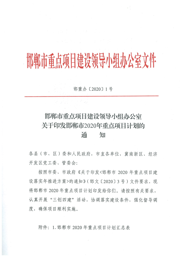 热列庆祝我公司氨甲苯酸项目列入邯郸市2020年重点项目计划