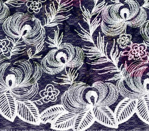 網布刺繡面料 Mesh embroidery fabric