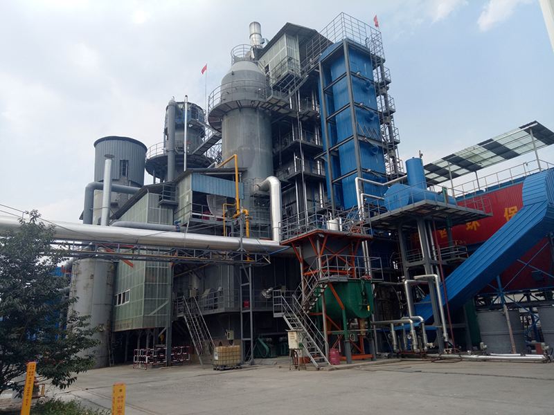 Equipped with 6t/h industrial three waste treatment incineration boiler installation site