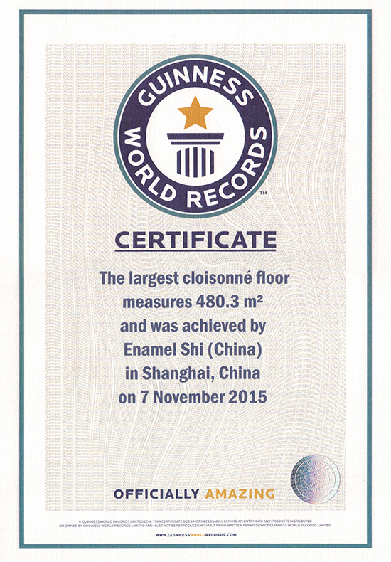 2015 Guinness World Record for Enamel Flooring