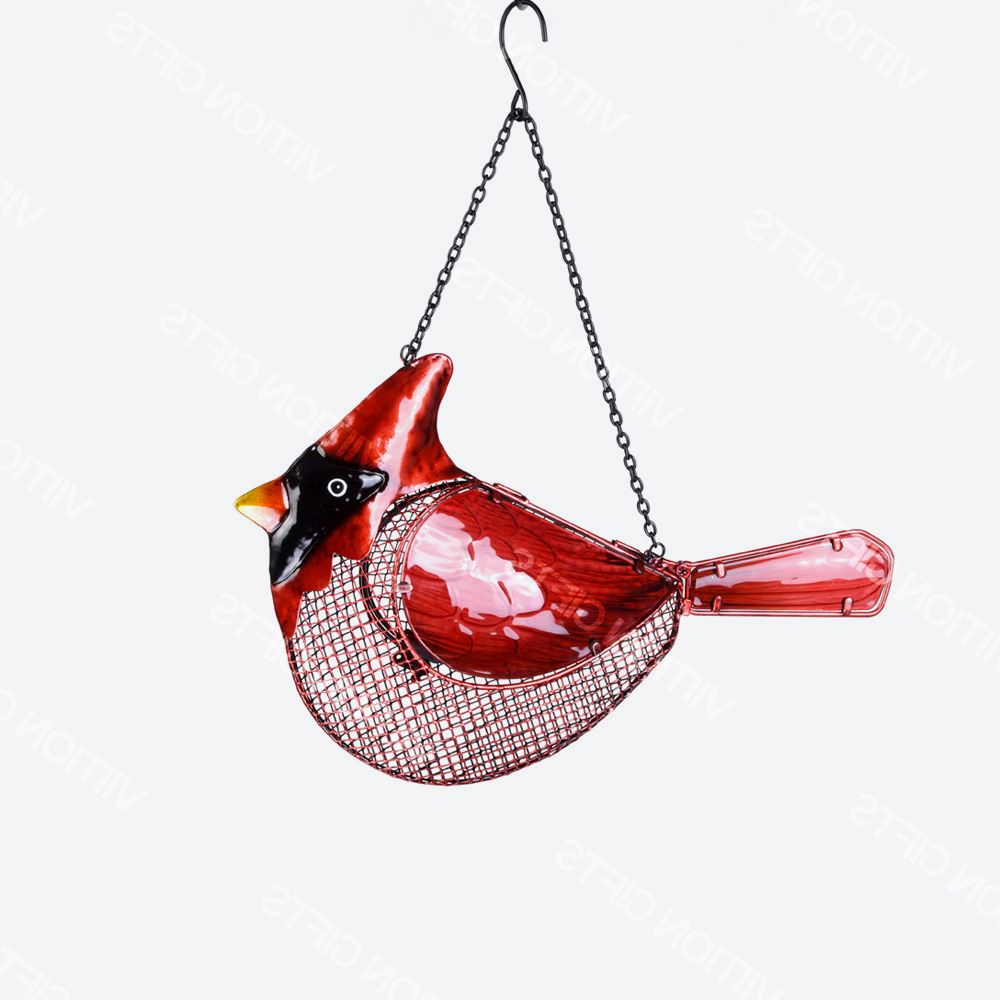  Mesh Hanging Bird Feeder, Cardinal 