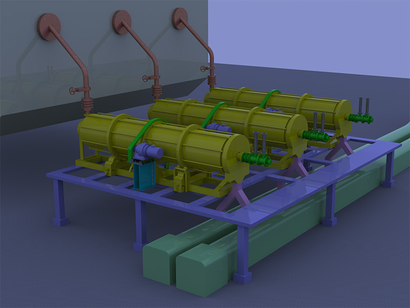 Rotary Ash Coolers for NARVA 2*300MW CFB Project,Estonia