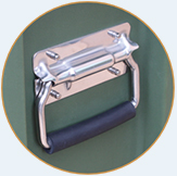 Stainless steel anti slip handle for military cases