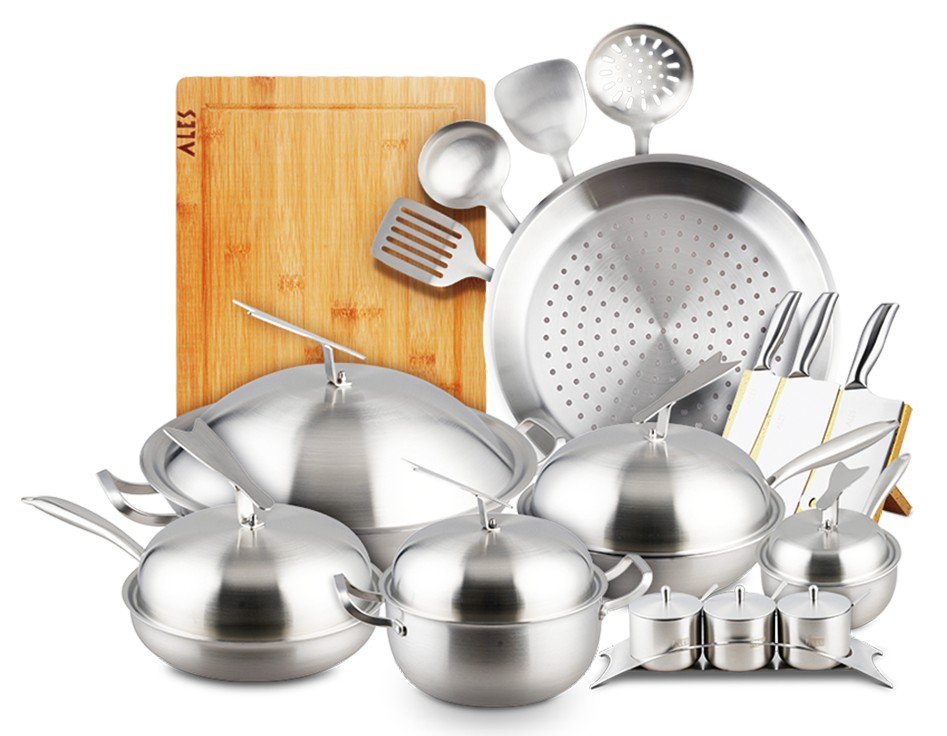 Multiply stainless steel cookware