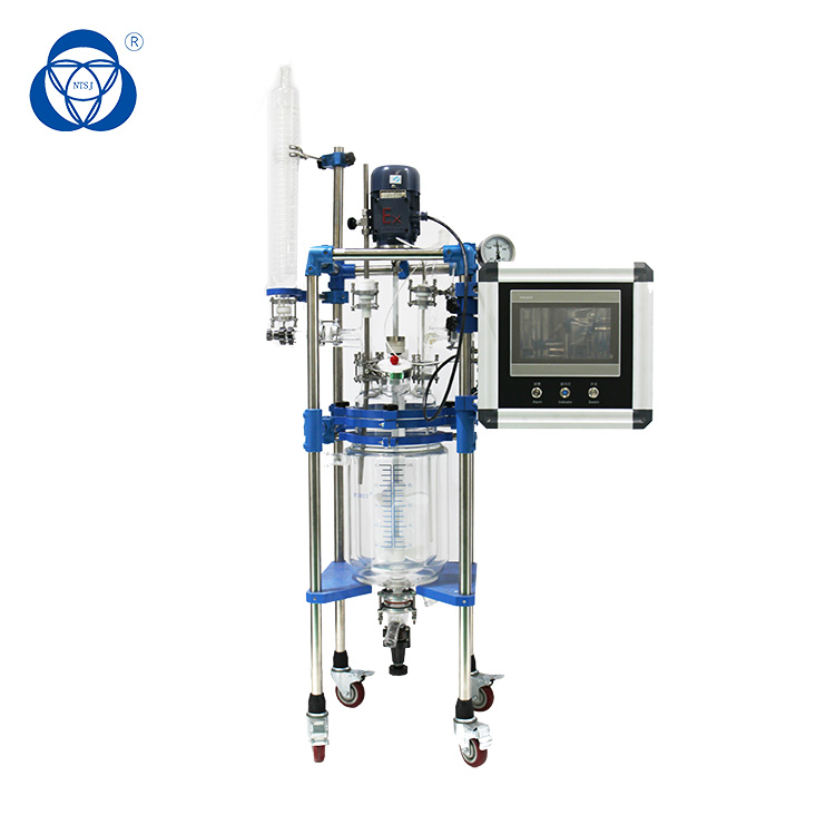 Lab scale chemical jacketed glass 