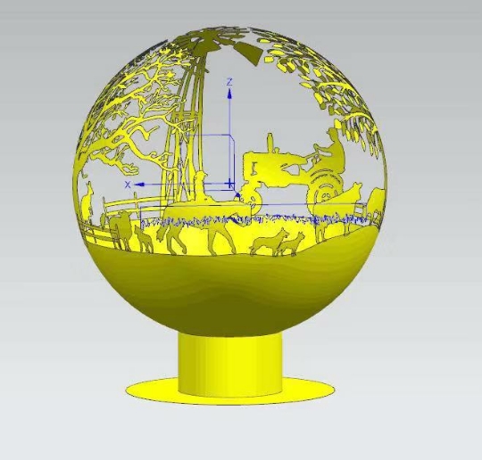 JH-Mech Firepit Supplier-Big Laser Cutting Fire Pit Sphere OEM Design Fire Ball 